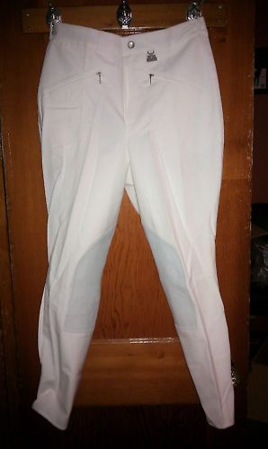 NEW Georg Schumacher White Knee Patch Breeches Mens 38R