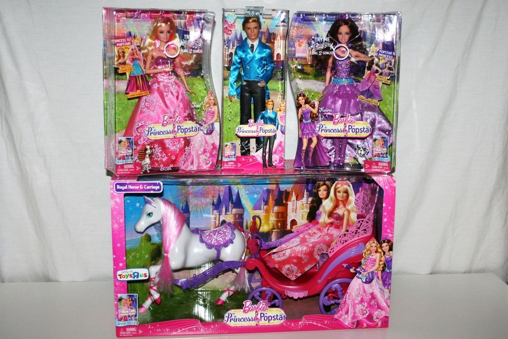 BARBIE PRINCESS & THE POPSTAR ROYAL HORSE & CARRIAGE W/TORI, KEIRA