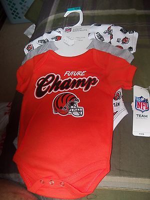 Pack Infants and Newborns Cincinnati Bengals Bodysuits