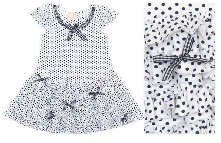 NWT Baby Biscotti *Madeline* Polka Dot Ruffle Dress (By Kate Mack