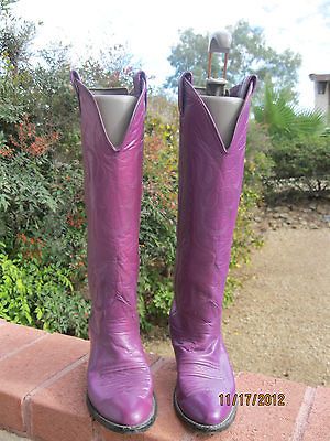 Misses Western Boots Sz 5B Nocona Custom Purple Color EUC ~*~*~