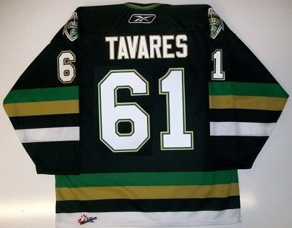 JOHN TAVARES LONDON KNIGHTS RBK JERSEY ISLANDERS