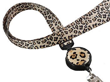 Bonitas International Llc BON140020 Retractable Ribbon Lanyard Leopard