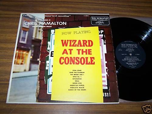 CHRIS HAMALTON   Wizard At The Console   LP   Hammond Organs