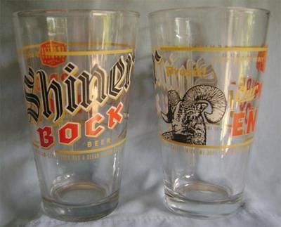 Shiner Bock Beer Rams Head 16 oz. New Pint ( 1 ) Glass Shiner