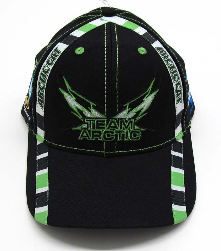 Arctic Cat 2013 Race Sponsor Cap Hat   Black   Adult Mens One Size