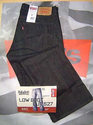 LEVIS 527 MENS BOOT CUT LOW RISE ZIP FLY JEANS FUME
