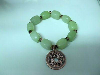 GREEN JADE HARMONY BRACELET FRANKLIN MINT