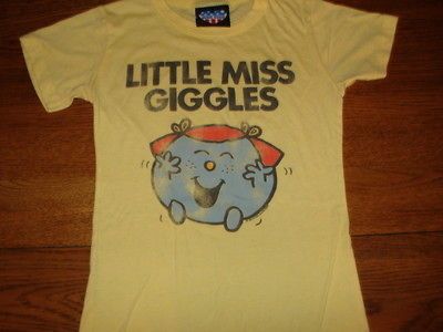 JUNIOR GIRLS JUNK FOOD LITTLE MISS GIGGLES T SHIRT YELLOW SIZE SMALL