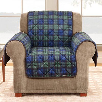 Deluxe Pet Chair Cover Blackwatch Plaid