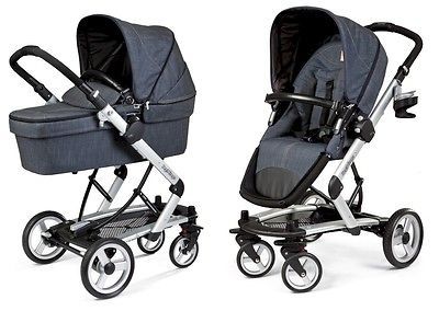 Peg Perego 2012 Skate Carriage Stroller System Denim New