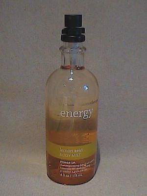 Bath & Body Works Aromatherapy Energy Lemon Zest Body Mist 4 0z.