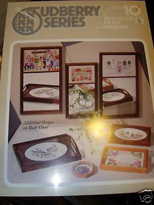 REFLECTION TRAYS MIRRORS DUCKS CROSS STITCH PATTERNS PROJECTS DESIGNS