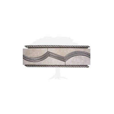 Interceramic Montreaux 4 x 12 Ceramic Border Tile in Gris/Nickel