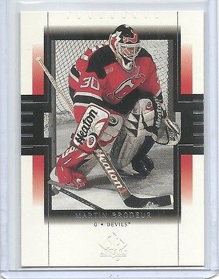 1999 00 SP AUTHENTIC #49 MARTIN BRODEUR NEW JERSEY DEVILS