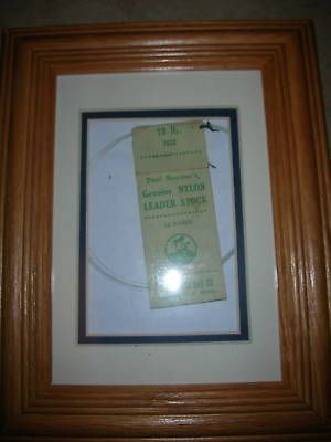 Vintage Fly Fishing Shadowbox   Paul Bunyans Leader