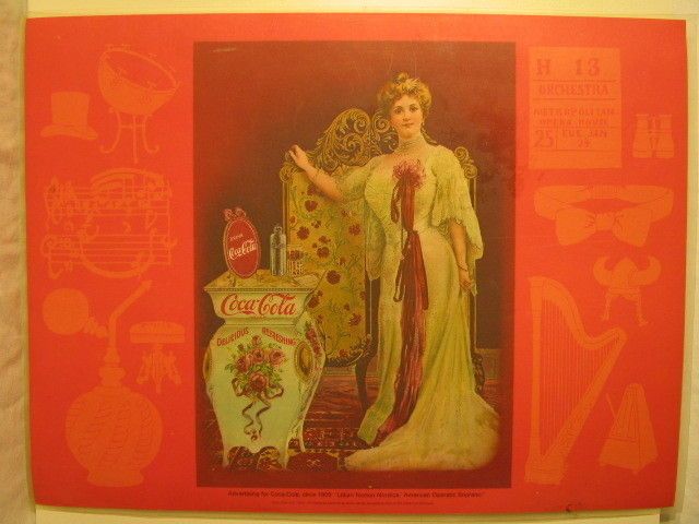 COCA COLA PLACEMAT 1970S CIRCA 1903LILLIAN NORTON NOR