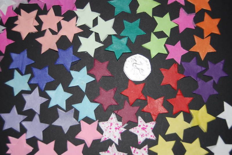 Wedding CONFETTI STARS your coloursRed, Ivory, Blue, Green. Bio