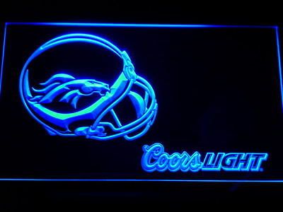 Newly listed b459 b Denver Broncos Helmet Coors Neon Light Sign