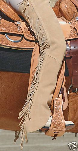 XS S M L XL XXL WESTERN HORSE SHOW LEATHER SADDLE CHAPS