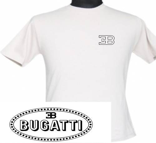 Bugatti T Shirt Front and Back Italian Car