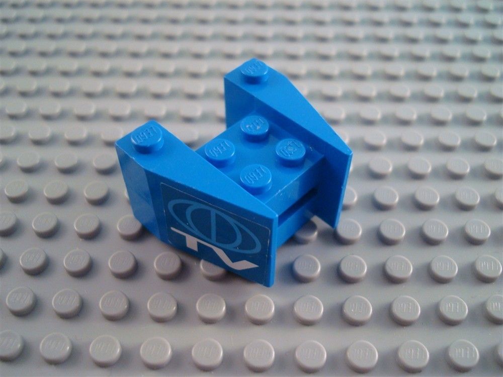 LEGO Blue 3x4 Decorated TV Wedge