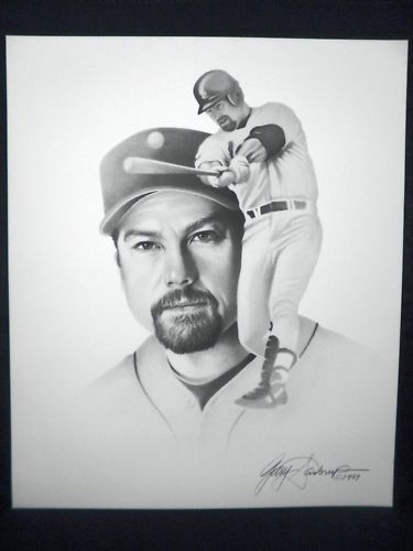 Mark McGwire St Louis Cardinals Baseball Gary Saderup Lithograph