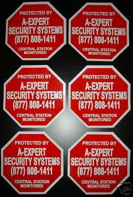 SECURITY SYSTEM BURGLAR ALARM DECAL WARNING STICKERS SLEEP SAFE