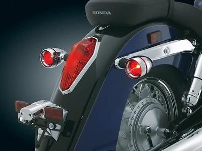 HONDA VTX1300R/S/C/T DEEP DISH BEZELS with RED LENSES by KURYAKYN 2269