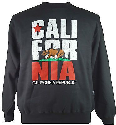 CALIFORNIA REPUBLIC CA STATE FLAG BEAR CREW NECK SWEATER SIZE XL