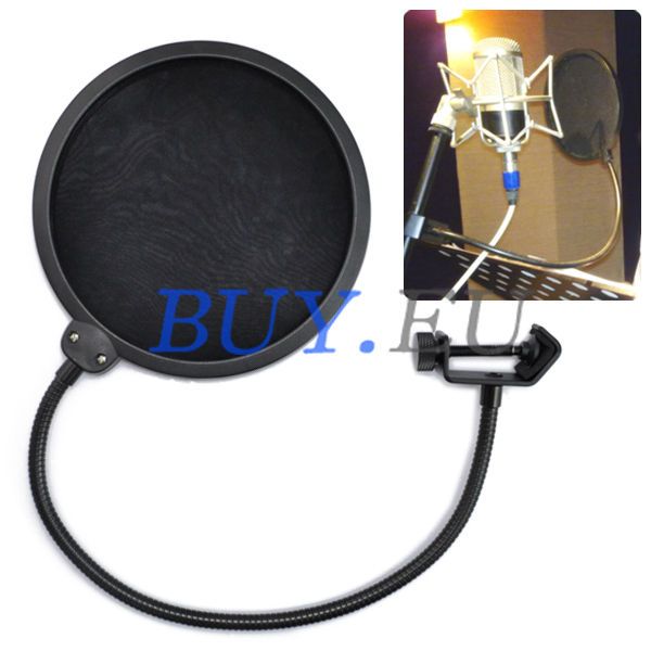 Studio Microphone Mic Wind Screen Pop Filter Mask Shied