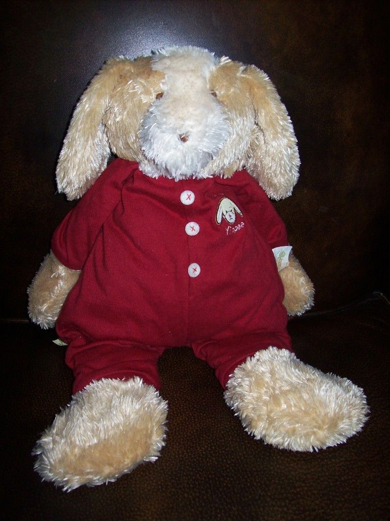 Bunnies by the Bay plush dog YIPPEE red pjs baby lovey