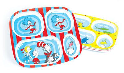 Bumkins Dr. Seuss Themed Melamine Divided Plate