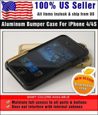 Aluminum Element Metal Bumper Cover Pro case For Apple Iphone 4 4S