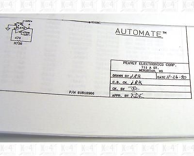 Peavey Automate Equalizer Parts List and Schematic