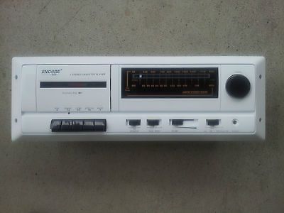 NEW 12 VOLT STEREO AM FM RADIO CASSETTE PLAYER Recessed WHITE 14 DAY