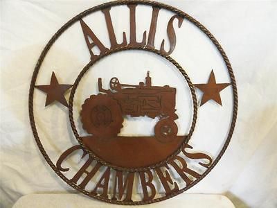 Allis Tractor Farm Western Welcome Gate Sign 28 Rustic Metal Yard