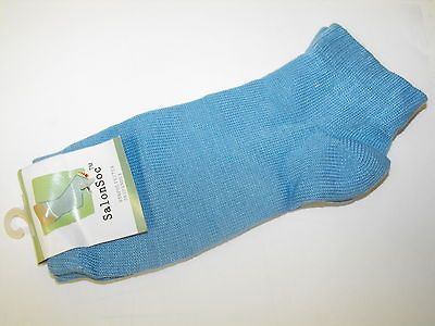 PAIR Pedicure Socks Spa Salon Dance Yoga BLUE Light 9 11 Ladies