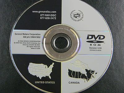 GM CADILLAC CORVETTE STS NAVIGATION DVD US CANADA OEM 15931508U