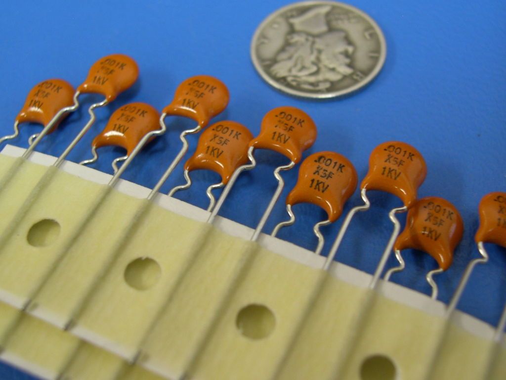 Ceramic Capacitor .001uF 1000V X5F 10% NEW/NOS Qty 10pcs