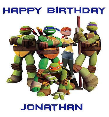 Mutant Ninja Turtles Edible Image Cake Topper w/FREE Personalization