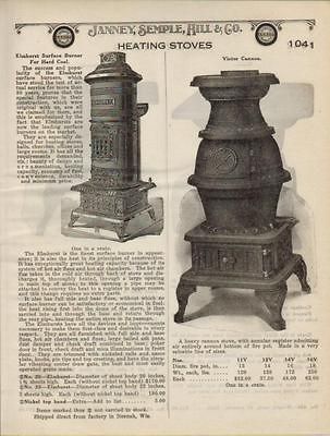 1922 Elmhurst Victor Cannon Hard Coal Heating Stove Ad