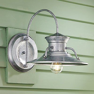 NEW GALVANIZED GOOSE NECK CABIN LODGE RUSTIC OUTDOOR INDOOR SCONCE