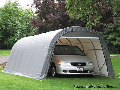 8x8x8 Peak Economy Storage Shed Portable Garage Canopy Gray 70423