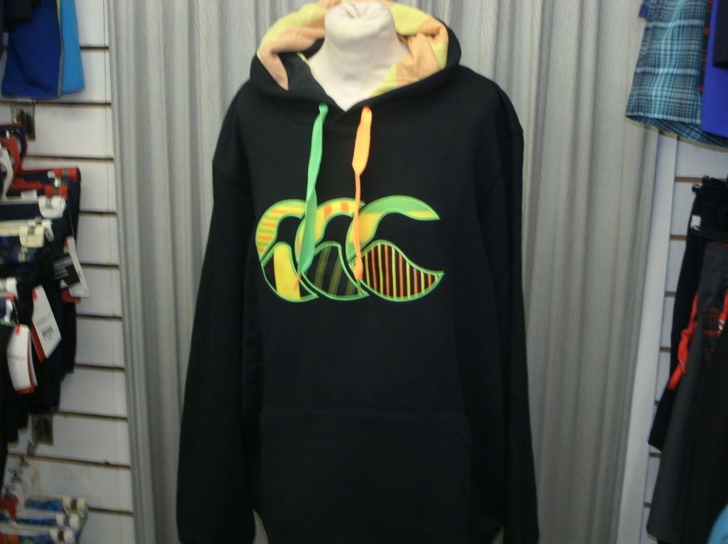 CANTERBURY PLAIN UGLY HOODY JUNIOR  BLACK/ORANGE/Y ELLOW/GREEN   AGE 8