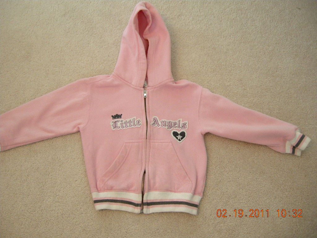 NM Gir Pink Fleece Zip Hoodie Sz 5 Mint Condition