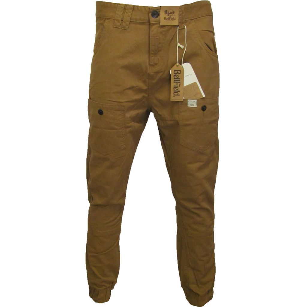 DROP CROTCH NARROW CUFFED HEM TOBACCO CHINOS CARROT FIT 28 36 WAIST