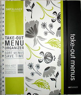 MEAD DAY RUNNER TAKE OUT MENU ORGANIZER * SORT MENUS & SAVE TIME