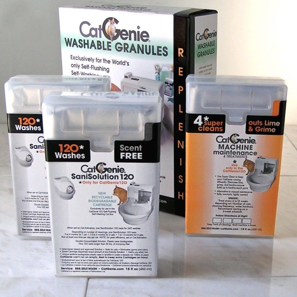 Cat Genie 120 UNscented Refill Combo Plus Maintenance