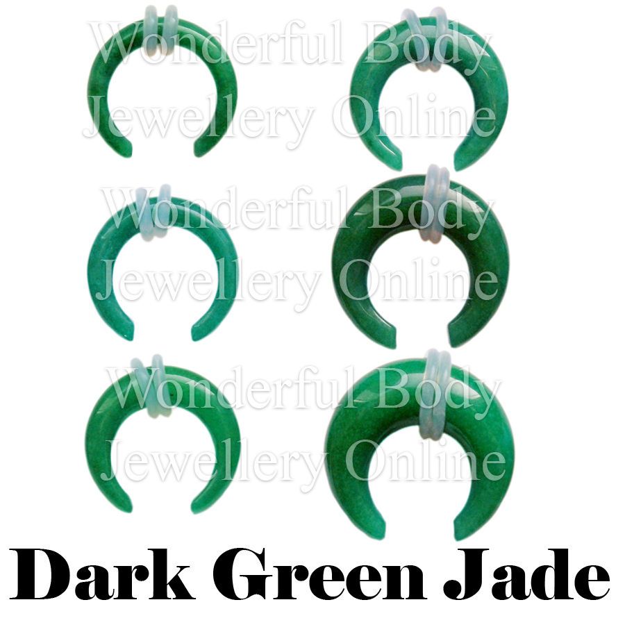 Stone Buffalo Claw Ear Taper Choice of Size Black Onyx Green Jade